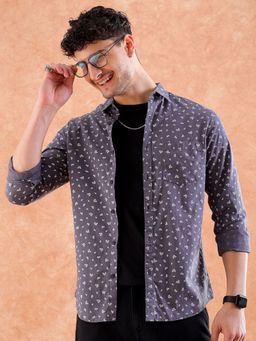 Hardsoda - By The Indian Garage Co Mens Grey Casual Shirt