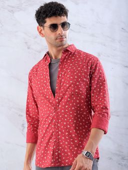 Hardsoda - By The Indian Garage Co Mens Red Casual Shirt