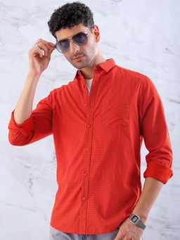 Hardsoda - By The Indian Garage Co Mens Red Casual Shirt