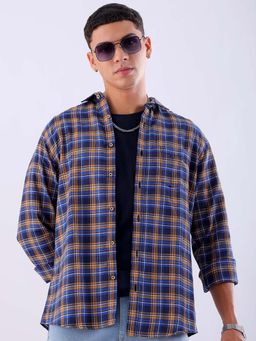 Hardsoda - By The Indian Garage Co Mens Blue Checkered Casual Shirt