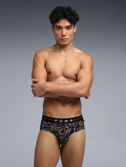 Puma - Lite Men's Printed Grey Brief