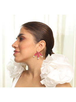 VARNIKA ARORA - Blake Statement Earrings - Red