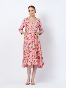 Zelena - Rayon Maternity Dress - Dusty Pink