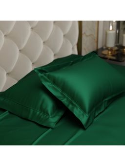 Stoa Paris - Green Satin Pillow Covers (Set Of 2)