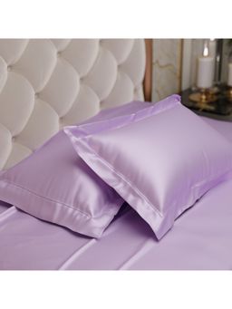 Stoa Paris - Lavender Satin Pillow Covers (Set Of 2)