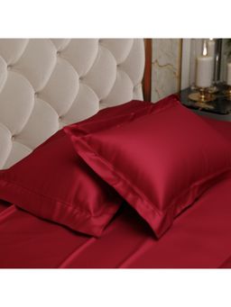 Stoa Paris - Red Satin Pillow Covers (Set Of 2)
