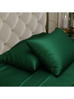 Stoa Paris - Green Ultra Satin Pillow Covers (Set Of 2)