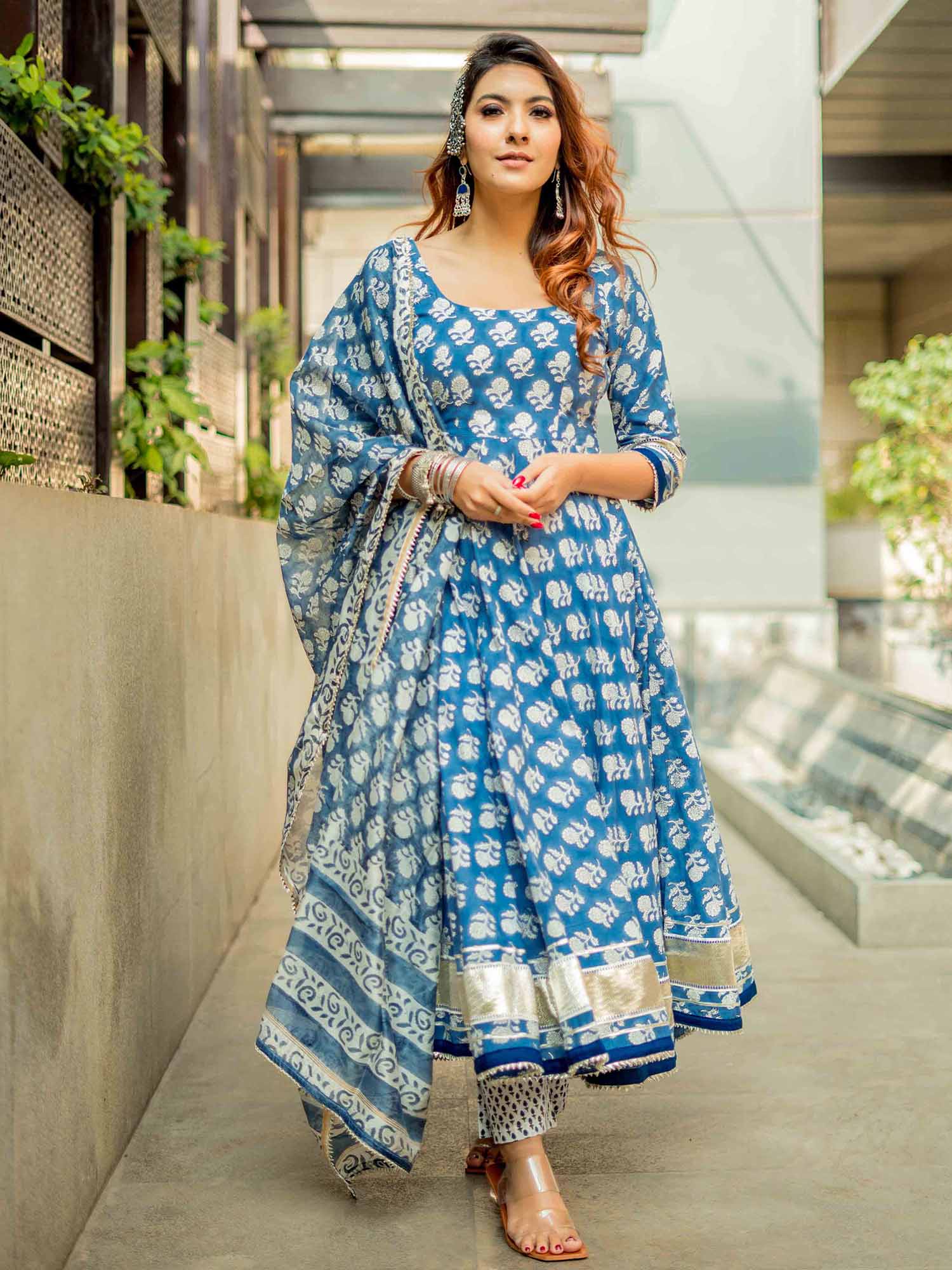 Churidar pants come with different suits like Anarkali or A-line kurta