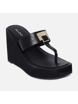 aldo black wedges