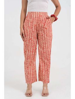 GulaboSitabo - Stripe Block Printed Pure Cotton Pant