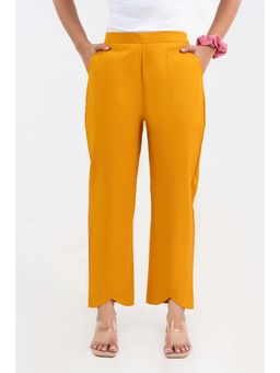 GulaboSitabo - Chrome Pure Cotton Solid Pant with Leaf Bottom