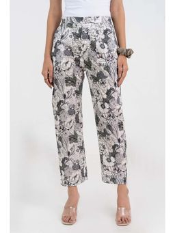 GulaboSitabo - White Floral All Over Printed Pure Cotton Pant