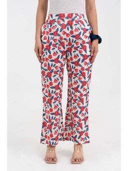 GulaboSitabo - Off White Floral Printed Pure Cotton Pant
