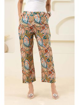 GulaboSitabo - Abstract Multicolour Printed Paisley Pure Cotton Pant