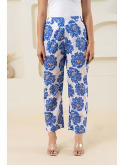 GulaboSitabo - Off White Printed Pure Cotton Pant