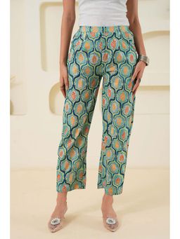 GulaboSitabo - Grid Buti Printed Pure Cotton Pant