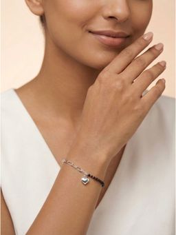 925 SILLER - Black Stones Silver Jewellery Bracelet
