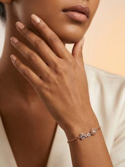925 SILLER - White Stones Silver Jewellery Bracelet