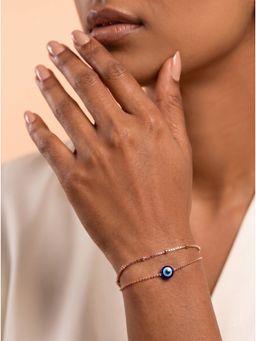 925 SILLER - Blue Evil Eye Silver Jewellery Bracelet