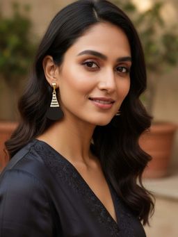 JEWELZ - White Stones Western Pair Of Earrings