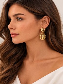 JEWELZ - Gold Contemporary Western Pair Of Earrings