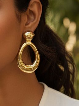 JEWELZ - Gold Contemporary Western Pair Of Earrings