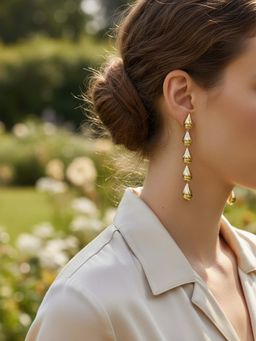 JEWELZ - Gold Contemporary Western Pair Of Earrings