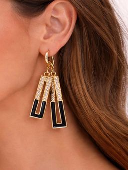 JEWELZ - White Stones Western Pair Of Earrings