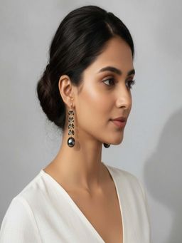 JEWELZ - Black Stones Western Pair Of Earrings