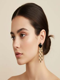 JEWELZ - Black Stones Western Pair Of Earrings