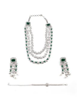 Odette - Green Stones Traditional Jewellery Set