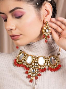 Odette - White Stones Traditional Jewellery Set