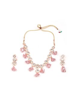 Odette - Pink Stones Traditional Jewellery Set