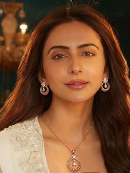 Accessher - White Stones Traditional Jewellery Set