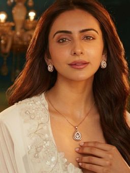 Accessher - White Stones Traditional Jewellery Set