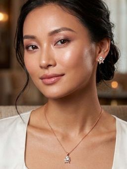 Accessher - White Stones Traditional Jewellery Set