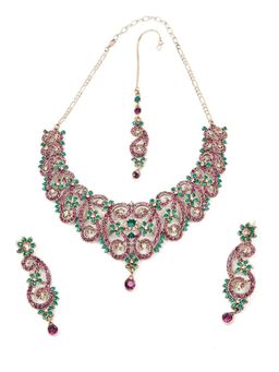 Odette - Multi-Color Stones Traditional Jewellery Set