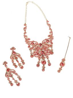 Odette - Red Stones Traditional Jewellery Set