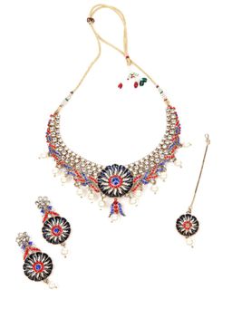 Odette - Multi-Color Stones Traditional Jewellery Set