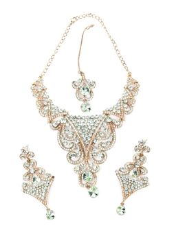Odette - Green Stones Traditional Jewellery Set