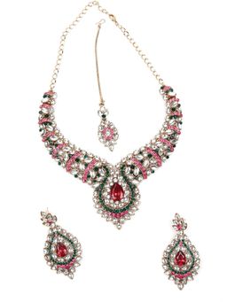 Odette - Multi-Color Stones Traditional Jewellery Set