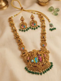 STILEADDA - Multi-Color Temple Traditional Jewellery Set