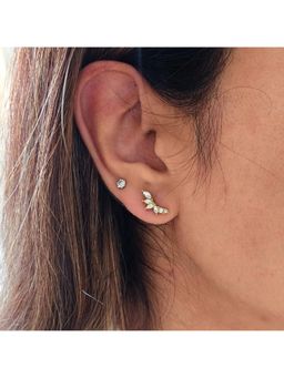 TAAHIRA JEWELLERY - White Stones Traditional Pair Of Earrings