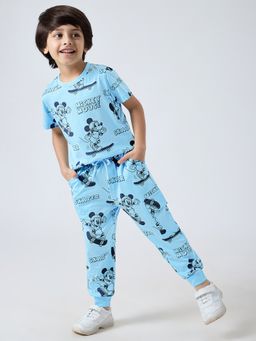 Hopscotch - Blue Skater Mickey Cotton Co-Ord Set