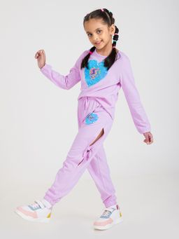 Hopscotch - Lavender Heart Embellished Cotton Co-Ord Set