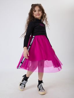 Hopscotch - Black Heart Embroidered Top and Skirt