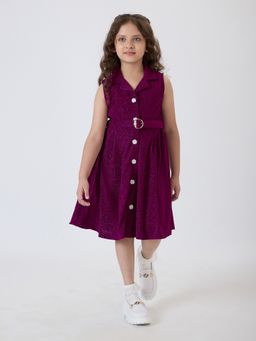 Hopscotch - Purple Glitter Embellished Dress