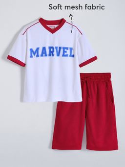 Hopscotch - White Marvel T-shirt and Shorts