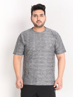 CHKOKKO - Mens Regular Fit Sports T-shirt In Grey