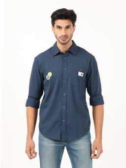 Lee - Men Navy Blue Printed Comfort Fit Shirt